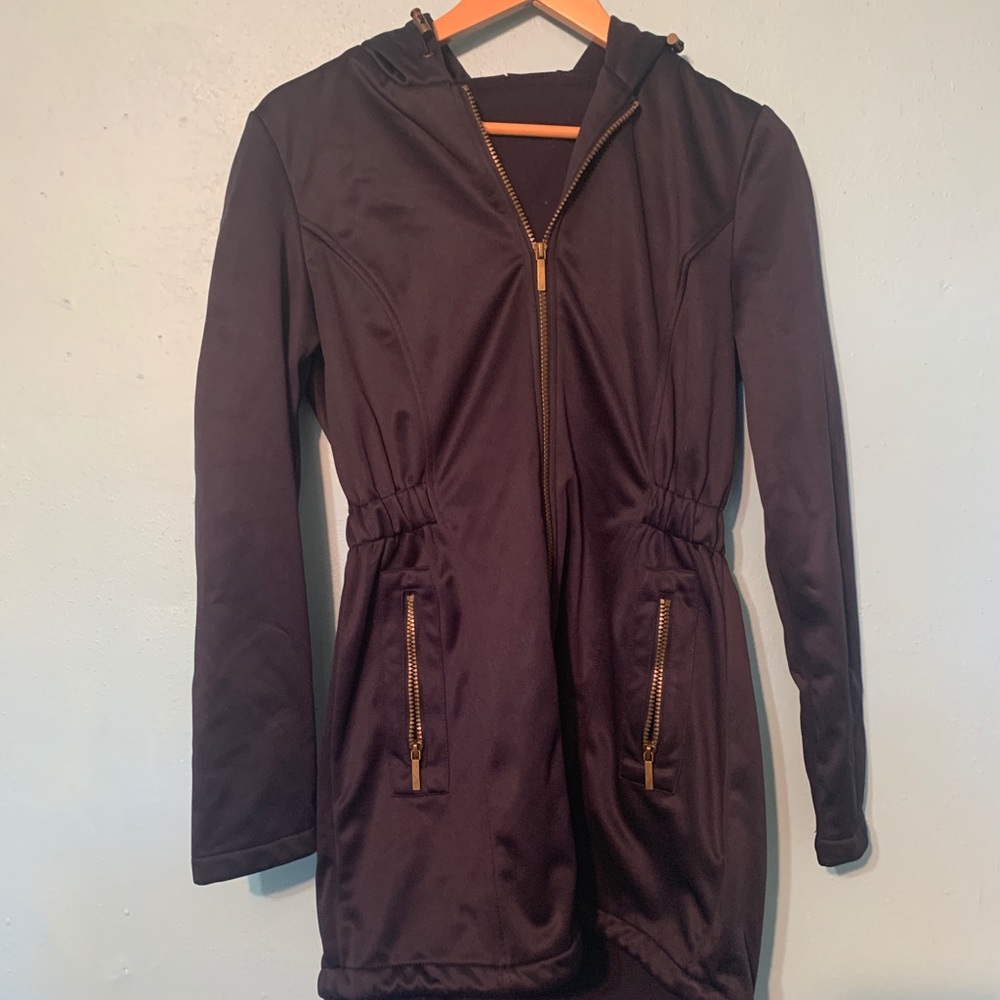 Navy blue trench coat